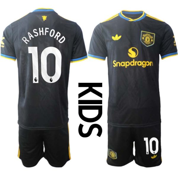 Manchester United Kinderen Derde Tenue 2025/26 Marcus Rashford 10 Korte Mouwen en Broekje