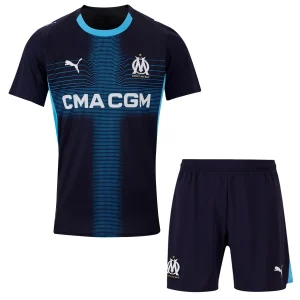 Olympique De Marseille Kinderen Uittenue 2025/26 Korte Mouwen en Broekje