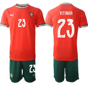 Portugal Heren Thuistenue 2025/26 Vitinha 23 Korte Mouwen + Short