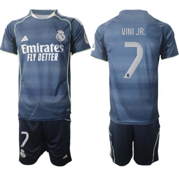 Real Madrid Heren Uittenue 2025/26 Vinícius Júnior 7 Korte Mouwen en Shorts