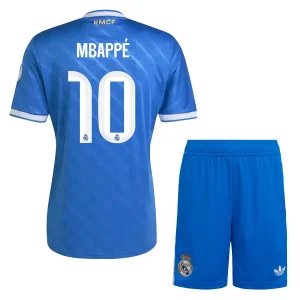 Real Madrid Kinderen Derde Tenue 2025/26 Kylian Mbappé 10 Korte Mouwen en Broekje