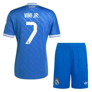 Real Madrid Kinderen Derde Tenue 2025/26 Vinícius Júnior 7 Korte Mouwen en Broekje