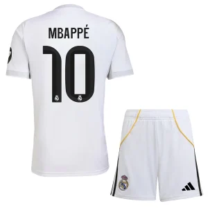 Real Madrid Kinderen Thuistenue 2025/26 Kylian Mbappé 10 Korte Mouwen en Broekje