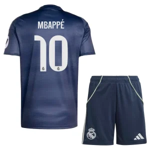 Real Madrid Kinderen Uittenue 2025/26 Kylian Mbappé 10 Korte Mouwen en Broekje