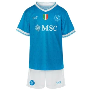 SSC Napoli Kinderen Thuistenue 2025/26 Korte Mouwen en Broekje