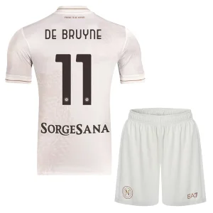 SSC Napoli Kinderen Uittenue 2025/26 Kevin De Bruyne 11 Korte Mouwen en Broekje