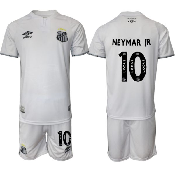 Santos FC Heren Thuistenue 2025/26 Neymar Jr. 10 Korte Mouwen en Shorts