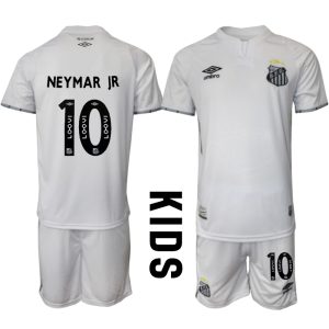 Santos FC Kinderen Thuistenue 2025/26 Neymar Jr. 10 Korte Mouwen en Broekje