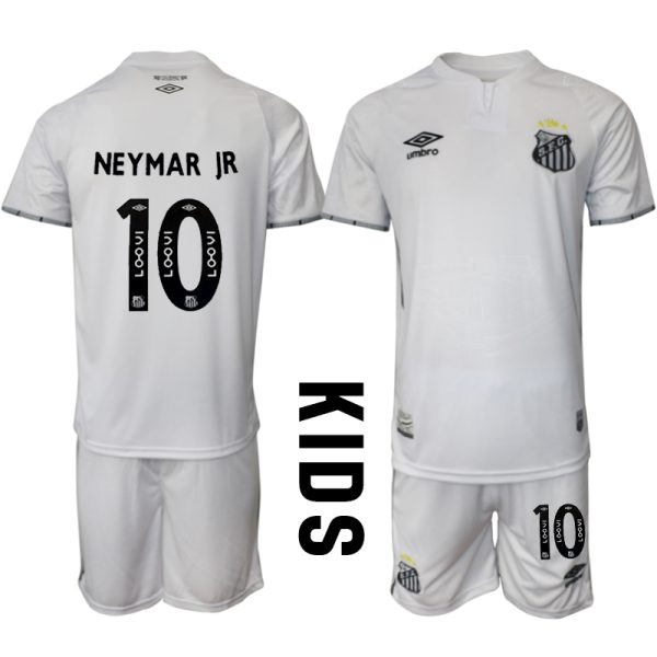 Santos FC Kinderen Thuistenue 2025/26 Neymar Jr. 10 Korte Mouwen en Broekje