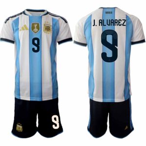 Argentinië 2026 WK Thuistenue Heren Julián Álvarez #9 Voetbalshirt + Shorts