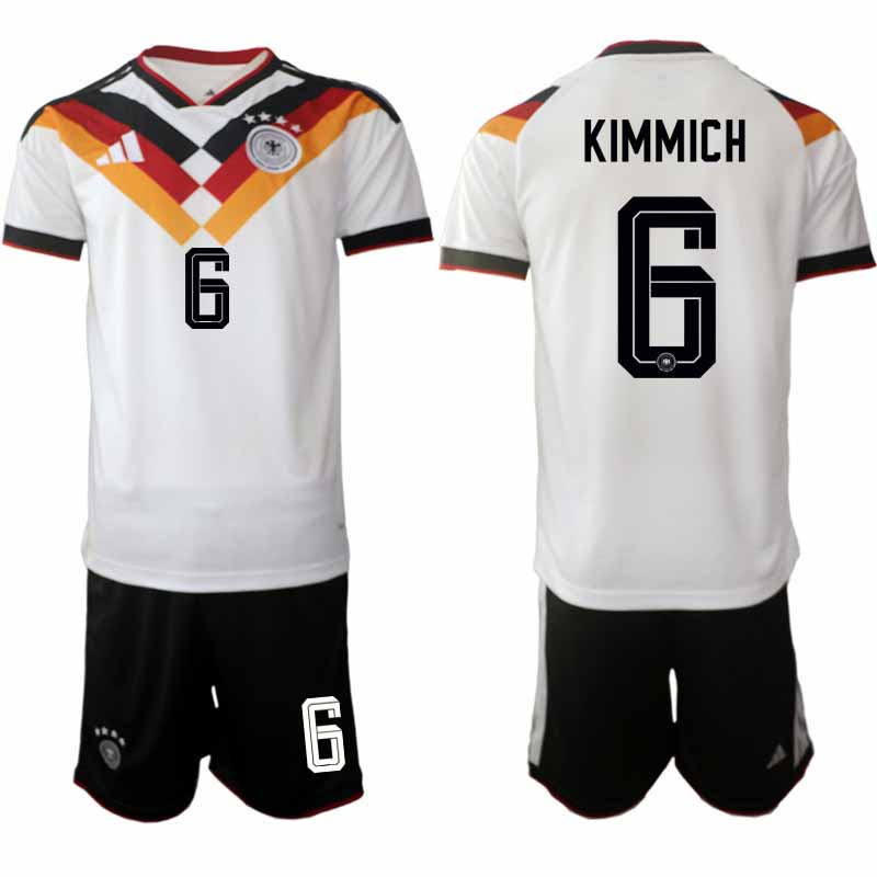 Duitsland 2026 WK Thuistenue Heren Joshua Kimmich #6 Voetbalshirt + Shorts