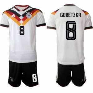 Duitsland 2026 WK Thuistenue Heren Leon Goretzka #8 Voetbalshirt + Shorts
