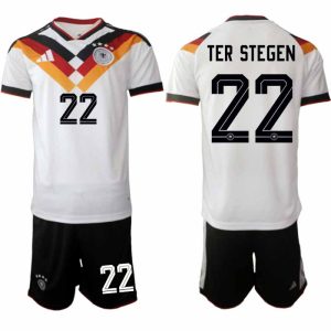 Duitsland 2026 WK Thuistenue Heren Marc‑André ter Stegen #22 Voetbalshirt + Shorts