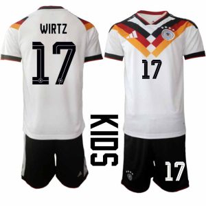 Duitsland 2026 WK Thuistenue Kinderen Florian Wirtz #17 Voetbalshirt + Shorts