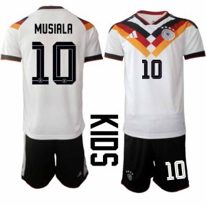 Duitsland 2026 WK Thuistenue Kinderen Jamal Musiala #10 Voetbalshirt + Shorts
