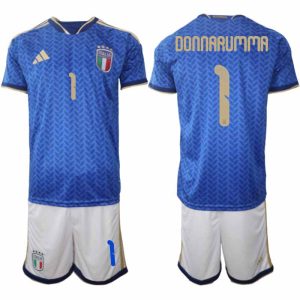 Italië 2026 WK Thuistenue Heren Gianluigi Donnarumma #1 Voetbalshirt + Shorts