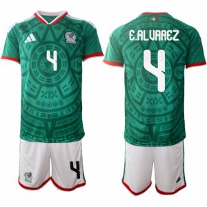 Mexico 2026 WK Thuistenue Heren Edson Álvarez #4 Voetbalshirt + Shorts