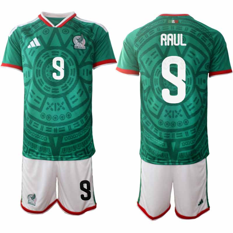 Mexico 2026 WK Thuistenue Heren Raúl Jiménez #9 Voetbalshirt + Shorts