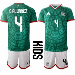 Mexico 2026 WK Thuistenue Kinderen Edson Álvarez #4 Voetbalshirt + Shorts