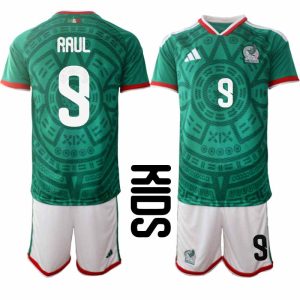 Mexico 2026 WK Thuistenue Kinderen Raúl Jiménez #9 Voetbalshirt + Shorts
