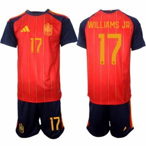 Spanje 2026 WK Thuistenue Heren Nico Williams #17 Voetbalshirt + Shorts