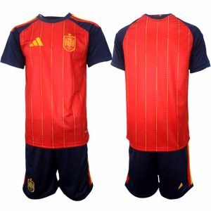 Spanje 2026 WK Thuistenue Heren Voetbalshirt + Shorts
