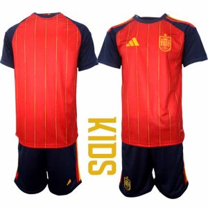 Spanje 2026 WK Thuistenue Kinderen Voetbalshirt + Shorts