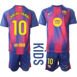 FC Barcelona Thuistenue Kinderen 2025/26 Lamine Yamal 10 Korte Mouwen + Shorts