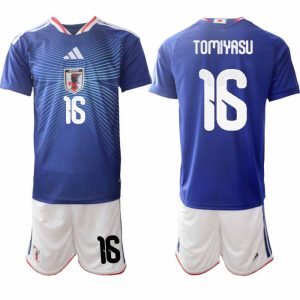 Japan WK 2026 Thuistenue Heren Takehiro Tomiyasu #16 Voetbalshirt + Shorts