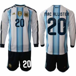 Argentinië WK 2026 Thuistenue voor Heren Alexis Mac Allister #20 Voetbalshirt met Lange Mouwen en Short