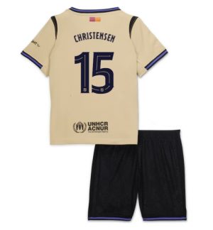 Barcelona Andreas Christensen #15 Uit tenue Kinder 2025-26 Korte Mouwen en Broekje