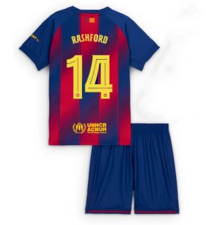 Barcelona Marcus Rashford #14 Thuis tenue Kinder 2025-26 Korte Mouwen en Broekje