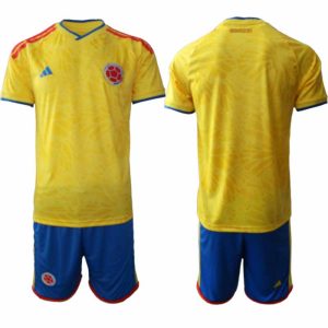 Colombia FIFA WK 2026 Heren Thuistenue Kortärmad Voetbalshirt + Short