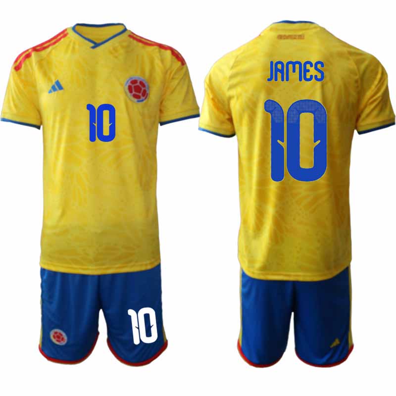 Colombia WK 2026 Thuistenue voor Heren James Rodríguez #10 Voetbalshirt + Short