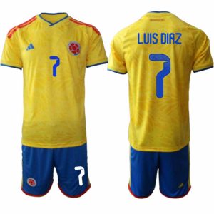 Colombia WK 2026 Thuistenue voor Heren Luis Díaz #7 Voetbalshirt + Short
