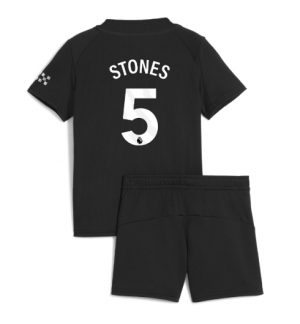 Manchester City John Stones #5 Uit tenue Kinder 2025-26 Korte Mouwen en Broekje