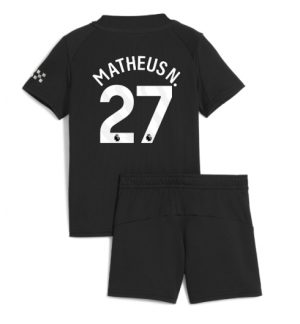 Manchester City Matheus Nunes #27 Uit tenue Kinder 2025-26 Korte Mouwen en Broekje Manchester City Matheus Nunes #27 Uit tenue Kinder 2025-26 Korte Mouwen en Broekje