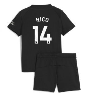 Manchester City Nico Gonzalez #14 Uit tenue Kinder 2025-26 Korte Mouwen en Broekje Manchester City Nico Gonzalez #14 Uit tenue Kinder 2025-26 Korte Mouwen en Broekje