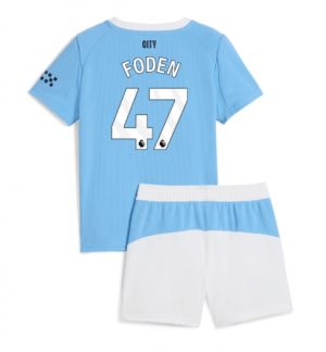 Manchester City Phil Foden #47 Thuis tenue Kinder 2025-26 Korte Mouwen en Broekje