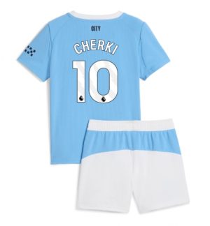 Manchester City Rayan Cherki #10 Thuis tenue Kinder 2025-26 Korte Mouwen en Broekje Manchester City Rayan Cherki #10 Thuis tenue Kinder 2025-26 Korte Mouwen en Broekje