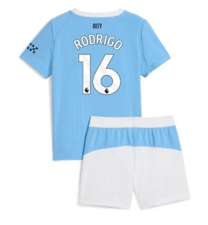Manchester City Rodri Hernandez #16 Thuis tenue Kinder 2025-26 Korte Mouwen en Broekje