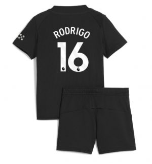 Manchester City Rodri Hernandez #16 Uit tenue Kinder 2025-26 Korte Mouwen en Broekje