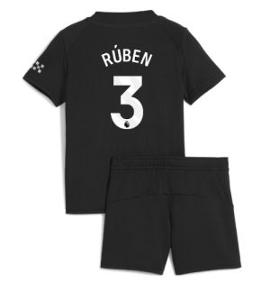Manchester City Ruben Dias #3 Uit tenue Kinder 2025-26 Korte Mouwen en Broekje Manchester City Ruben Dias #3 Uit tenue Kinder 2025-26 Korte Mouwen en Broekje