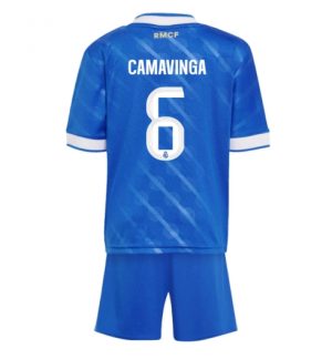 Real Madrid Eduardo Camavinga #6 Derde tenue Kinder 2025-26 Korte Mouwen en Broekje Real Madrid Eduardo Camavinga #6 Derde tenue Kinder 2025-26 Korte Mouwen en Broekje