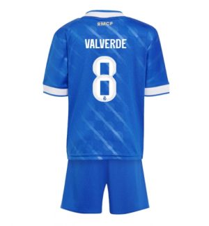 Real Madrid Federico Valverde #8 Derde tenue Kinder 2025-26 Korte Mouwen en Broekje Real Madrid Federico Valverde #8 Derde tenue Kinder 2025-26 Korte Mouwen en Broekje