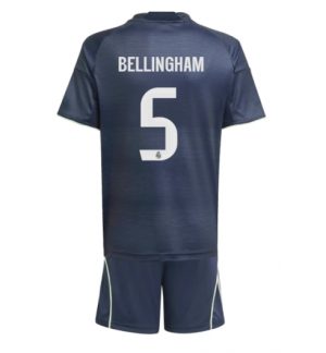 Real Madrid Jude Bellingham #5 Uit tenue Kinder 2025-26 Korte Mouwen en Broekje Real Madrid Jude Bellingham #5 Uit tenue Kinder 2025-26 Korte Mouwen en Broekje