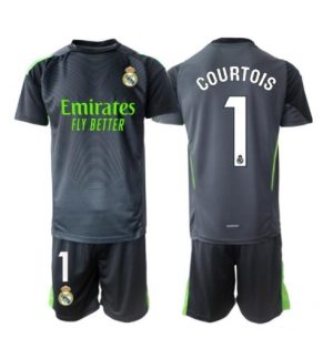 Real Madrid Thibaut Courtois #1 Keeper Derde tenue Kinder 2025-26 Korte Mouwen en Broekje Real Madrid Thibaut Courtois #1 Keeper Derde tenue Kinder 2025-26 Korte Mouwen en Broekje