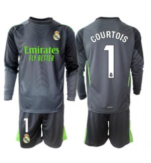 Real Madrid Thibaut Courtois #1 Keeper Derde tenue Kinder 2025-26 Lange Mouwen (+ broek) Real Madrid Thibaut Courtois #1 Keeper Derde tenue Kinder 2025-26 Lange Mouwen (+ broek)