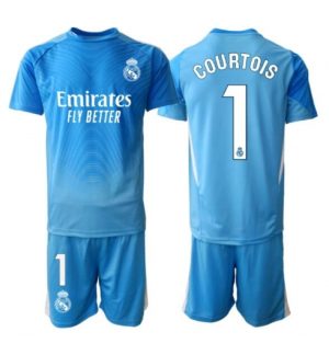 Real Madrid Thibaut Courtois #1 Keeper Thuis tenue Kinder 2025-26 Korte Mouwen en Broekje Real Madrid Thibaut Courtois #1 Keeper Thuis tenue Kinder 2025-26 Korte Mouwen en Broekje