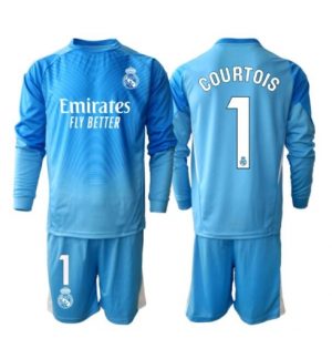 Real Madrid Thibaut Courtois #1 Keeper Thuis tenue Kinder 2025-26 Lange Mouwen (+ broek) Real Madrid Thibaut Courtois #1 Keeper Thuis tenue Kinder 2025-26 Lange Mouwen (+ broek)